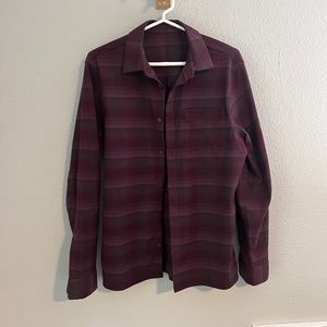 Lululemon Masons Peak Flannel Stretch Shirt, Plum